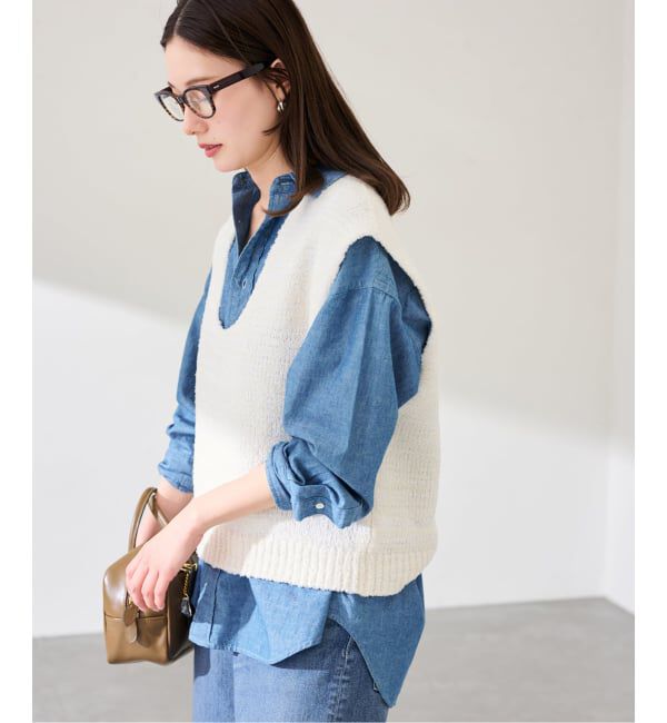 FRAMeWORK「メランジニットベスト」|ニット・セーター|