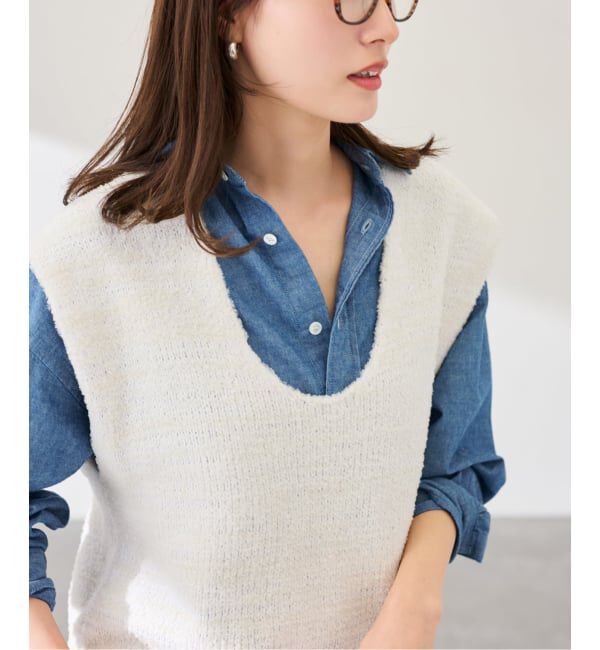 FRAMeWORK「メランジニットベスト」|ニット・セーター|