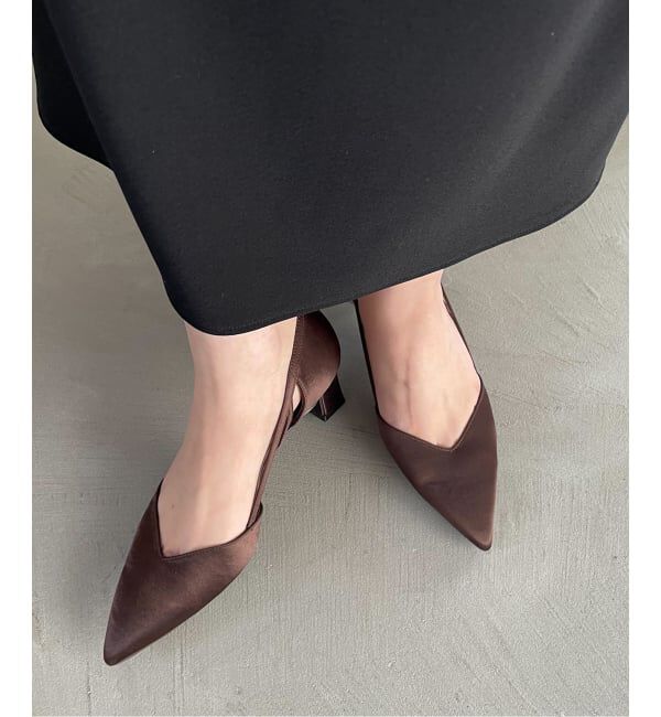  「《予約》5cmポインテッドサイドオープンパンプス」|パンプス|