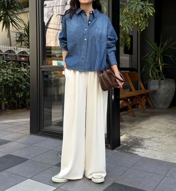 fredy emue「【累計販売数4万本突破！】とろみツイルストレートイージーパンツ」|チノ|