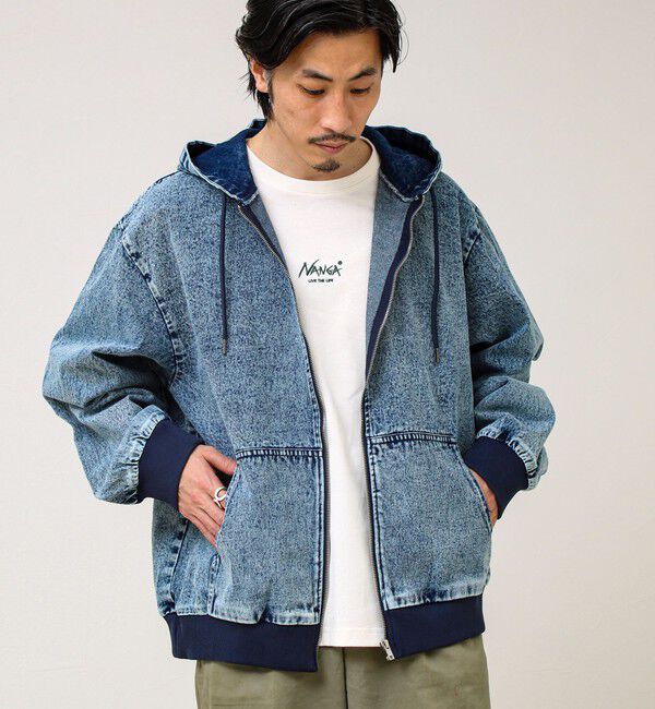 GLOSTER「【タフに着回す】キャンバス/デニム ジップパーカー」|ブルゾン・スタジャン|
