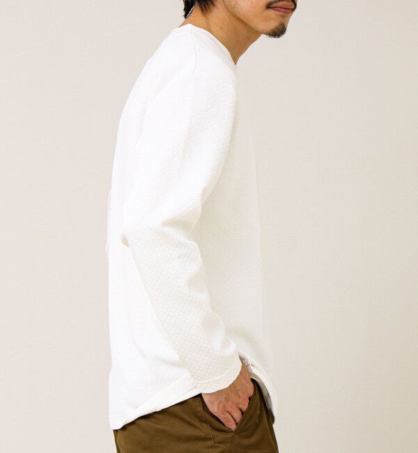 GLOSTER「【素材で魅せる】フクレリンクスジャガードロンT」|Tシャツ・カットソー|