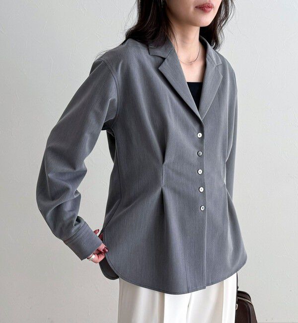 fredy emue「テーラードシャツ」|シャツ・ブラウス|グレー
