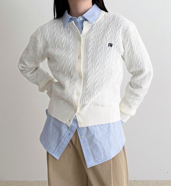 fredy emue「FR刺繍ケーブル柄ニットカーディガン」|カーディガン|