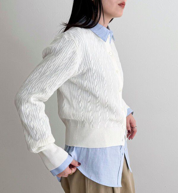 fredy emue「FR刺繍ケーブル柄ニットカーディガン」|カーディガン|