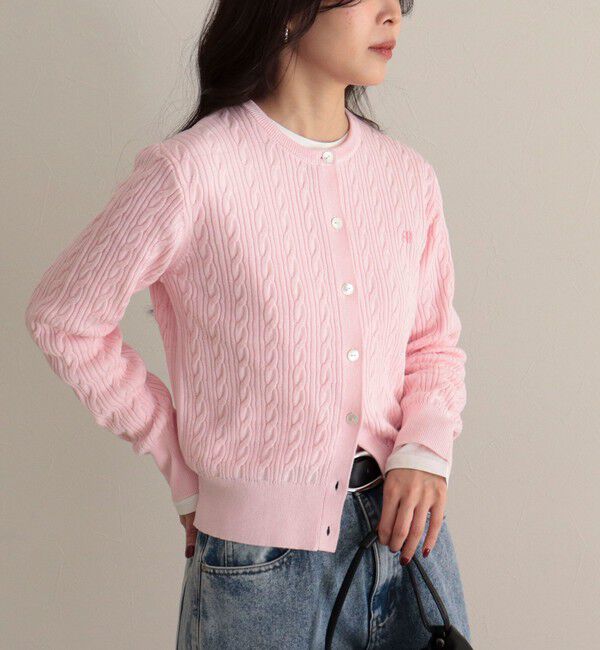 fredy emue「FR刺繍ケーブル柄ニットカーディガン」|カーディガン|