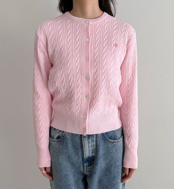 fredy emue「FR刺繍ケーブル柄ニットカーディガン」|カーディガン|