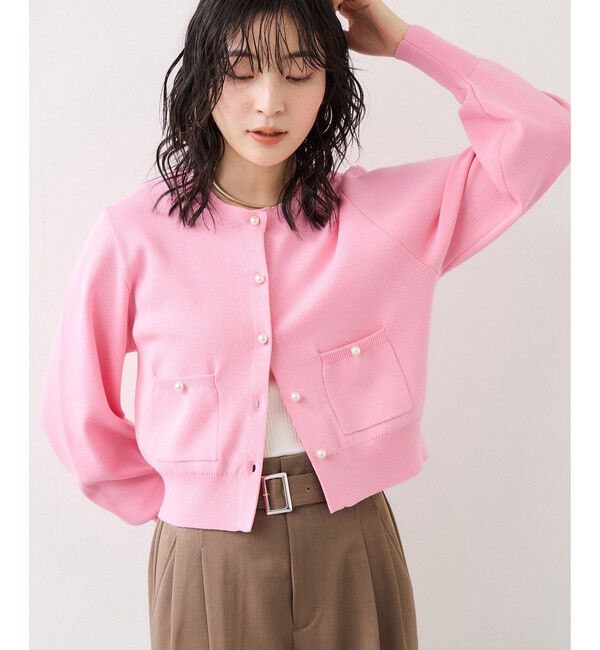 VIS「パールボタンカーディガン」|カーディガン|