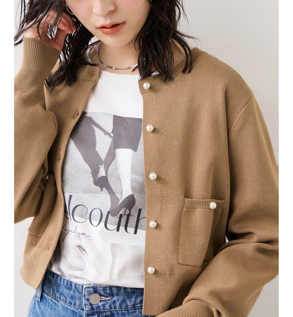 VIS「パールボタンカーディガン」|カーディガン|