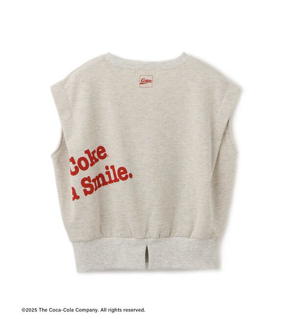 Rope&rsquo;Picnic「【Coca-Cola】【汗染み加工・セットアップ対応】ラメ入りミニ裏毛フレンチスリーブTシャツ」|Tシャツ・カットソー|