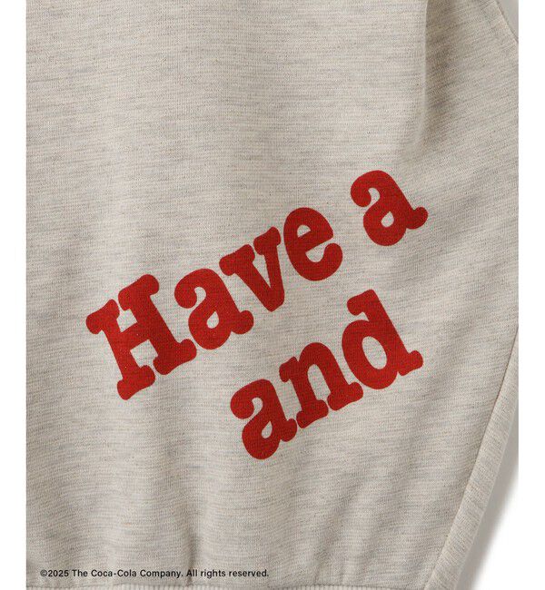 Rope&rsquo;Picnic「【Coca-Cola】【汗染み加工・セットアップ対応】ラメ入りミニ裏毛フレンチスリーブTシャツ」|Tシャツ・カットソー|