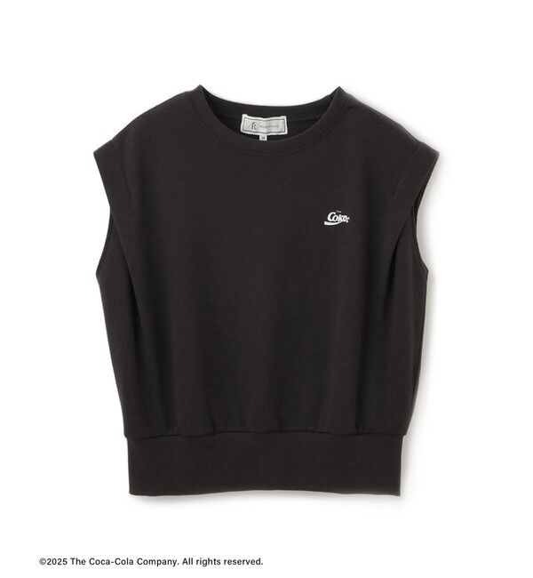 Rope&rsquo;Picnic「【Coca-Cola】【汗染み加工・セットアップ対応】ラメ入りミニ裏毛フレンチスリーブTシャツ」|Tシャツ・カットソー|