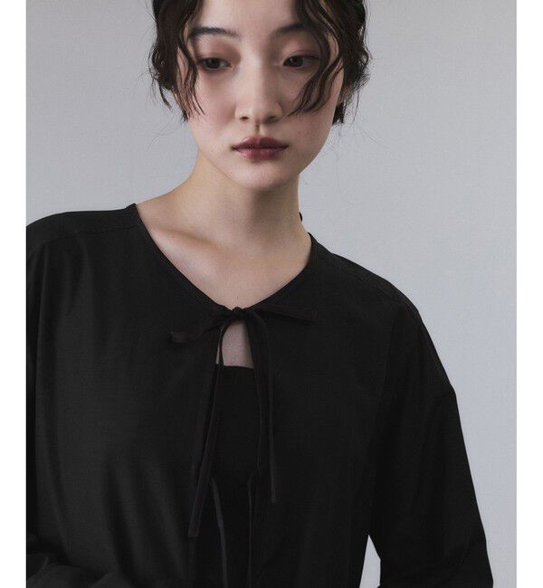 ADAM ET ROPE'「【サステナブル】リボンブラウス」|シャツ・ブラウス|