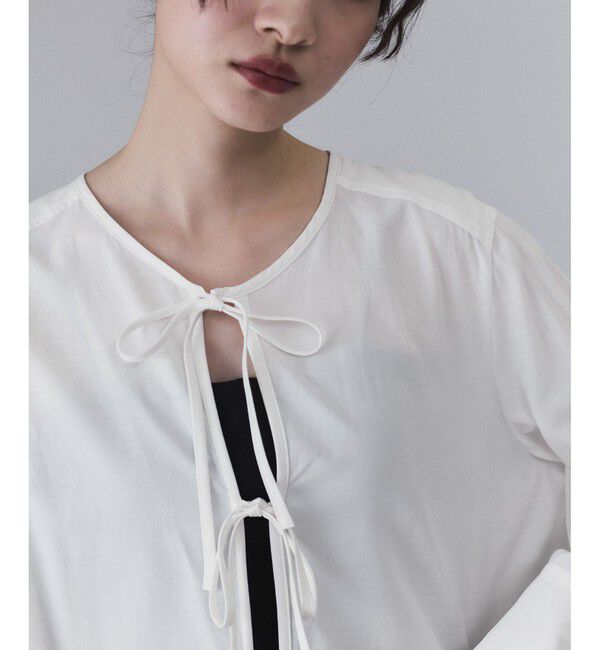 ADAM ET ROPE'「【サステナブル】リボンブラウス」|シャツ・ブラウス|