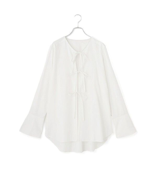 ADAM ET ROPE'「【サステナブル】リボンブラウス」|シャツ・ブラウス|