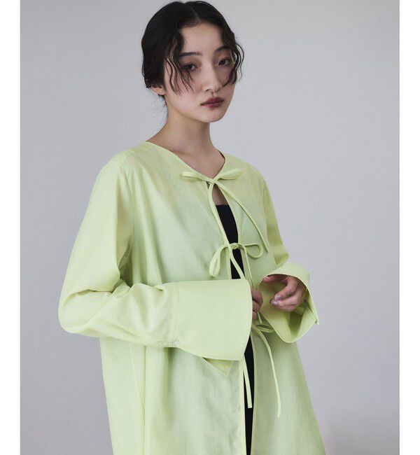 ADAM ET ROPE'「【サステナブル】リボンブラウス」|シャツ・ブラウス|