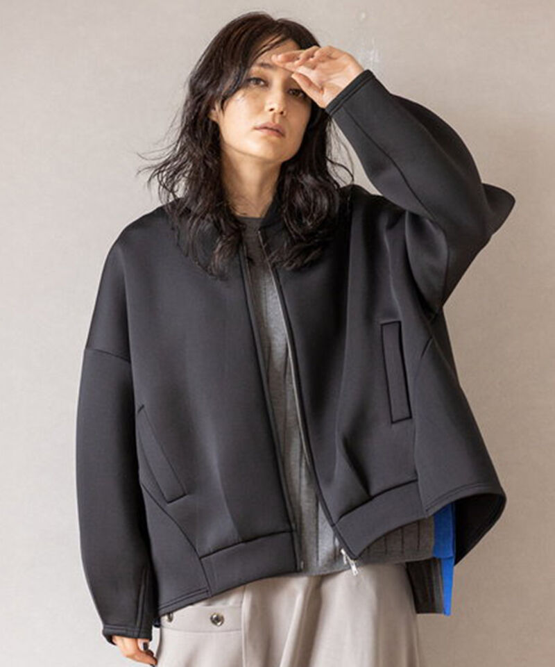  「ボンディングブルゾン」|ブルゾン・スタジャン|BLACK