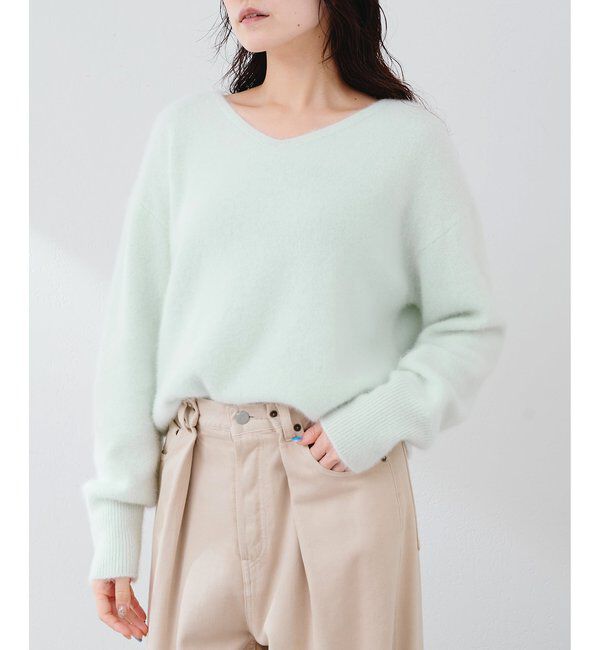  「フォックスウール Vネックプルオーバー」|ニット・セーター|