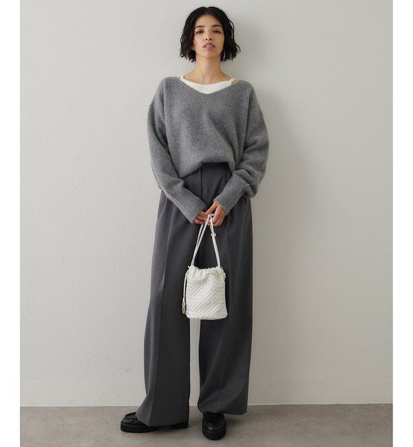  「フォックスウール Vネックプルオーバー」|ニット・セーター|