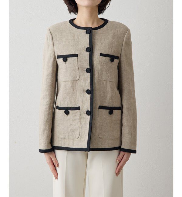  「リネンパイピングジャケット」|その他|