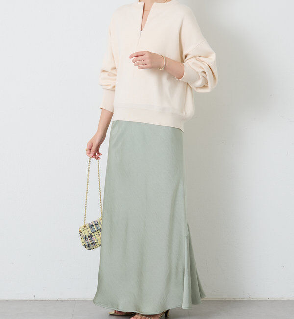  「ジップスウェットライクニット」|ニット・セーター|