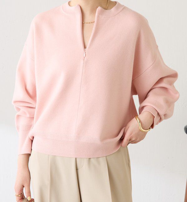  「ジップスウェットライクニット」|ニット・セーター|