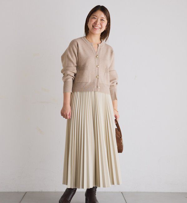  「スキッパースウェットライクカーディガン」|ニット・セーター|