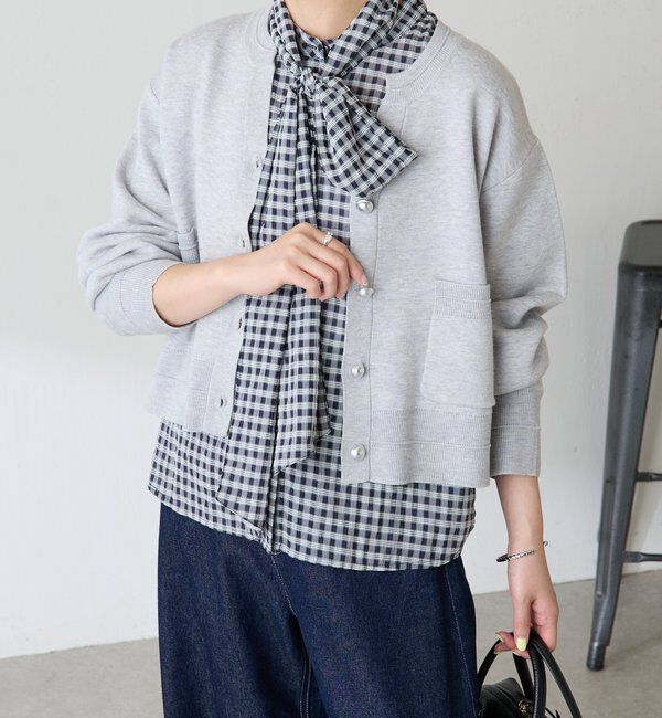  「スキッパースウェットライクカーディガン」|ニット・セーター|