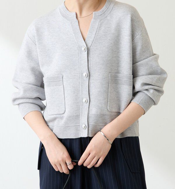  「スキッパースウェットライクカーディガン」|ニット・セーター|