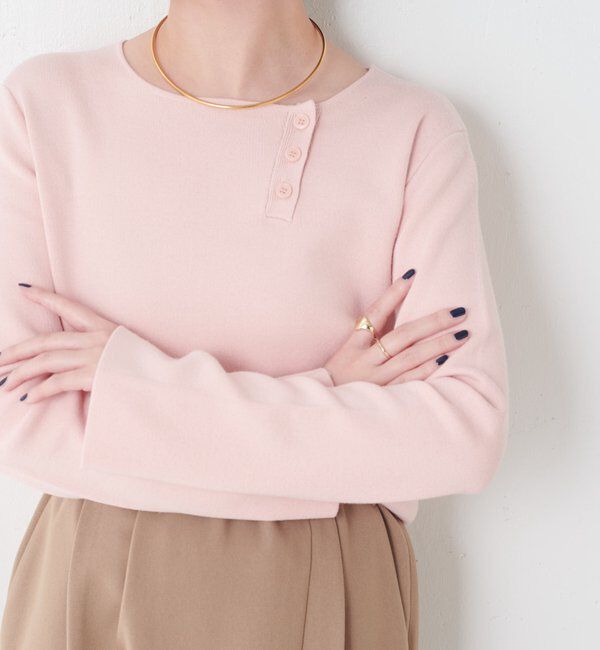  「スロープボタンニット」|ニット・セーター|