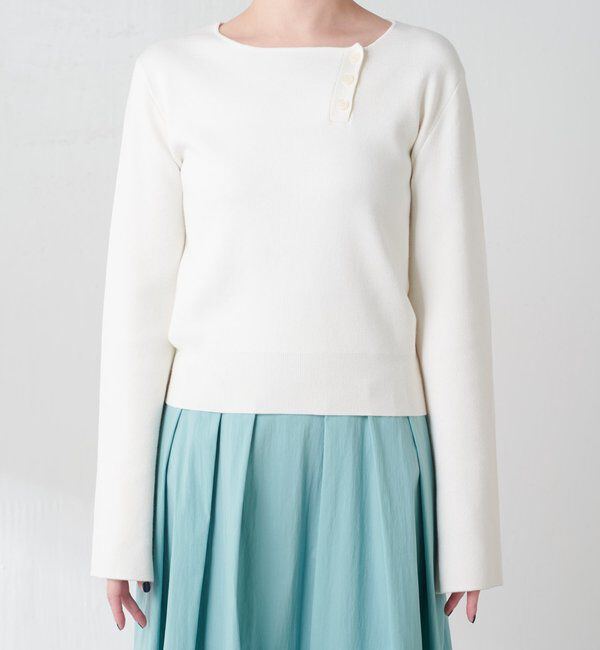  「スロープボタンニット」|ニット・セーター|