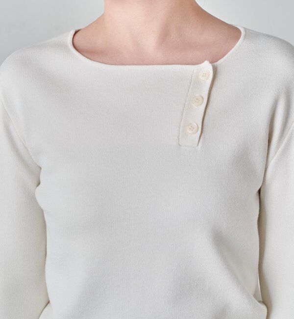  「スロープボタンニット」|ニット・セーター|