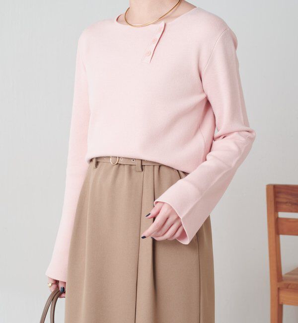  「スロープボタンニット」|ニット・セーター|