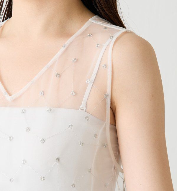  「チュール刺繍ワンピース」|ワンピース|
