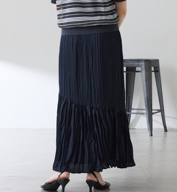  「ワッシャーナナメ切替スカート」|スカート|