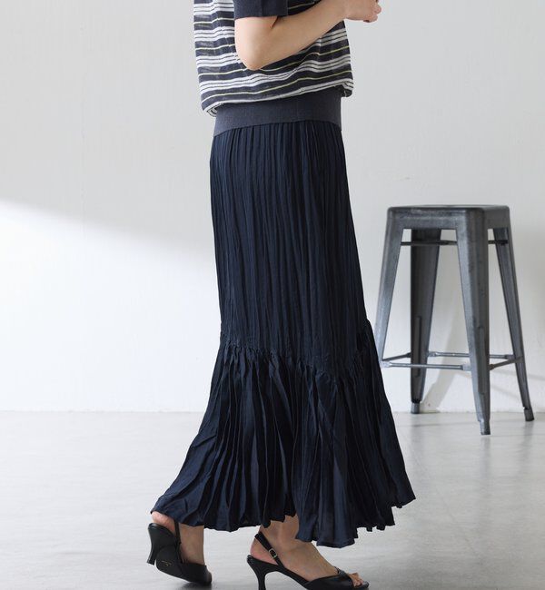  「ワッシャーナナメ切替スカート」|スカート|