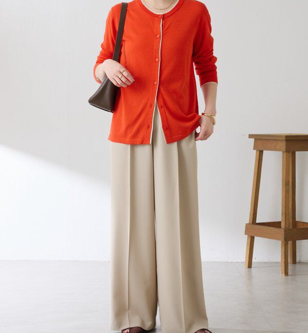  「レイヤード風クルーネックカーディガン」|ニット・セーター|