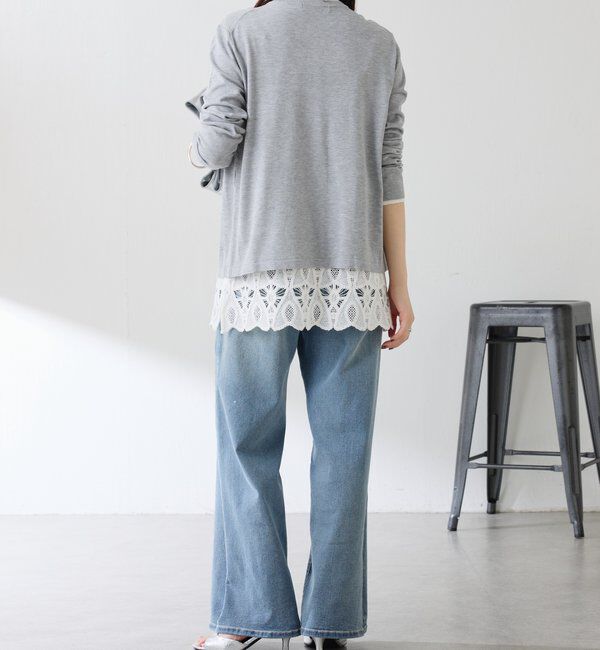  「レイヤード風クルーネックカーディガン」|ニット・セーター|