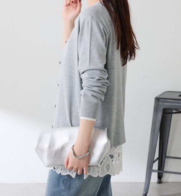 「レイヤード風クルーネックカーディガン」|ニット・セーター|