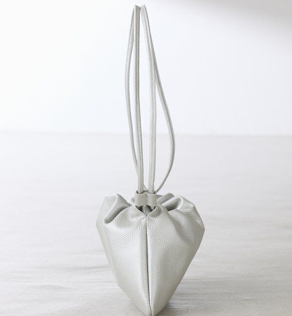  「【PAPILLONNER/パピヨネ】ギャザー巾着レザーショルダーバッグ」|トートバッグ|