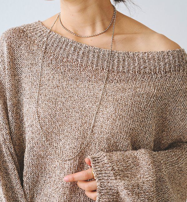  「【アレンジして楽しめる】ボールチェーンロングネックレス」|ブローチ・コサージュ|シルバー