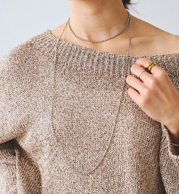  「【アレンジして楽しめる】ボールチェーンロングネックレス」|ブローチ・コサージュ|