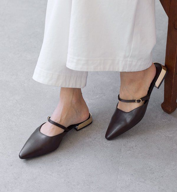  「【さりげないアクセントに】ゴールドポイントミュール」|その他|