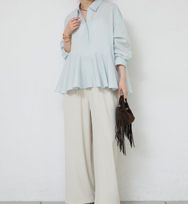  「【即戦力パンツ】【3サイズ展開】ワイドイージーパンツ」|チノ|ライトベージュ