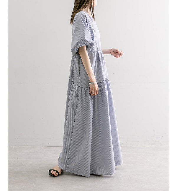  「【3サイズ展開】ドロストギャザーワンピース」|ワンピース|