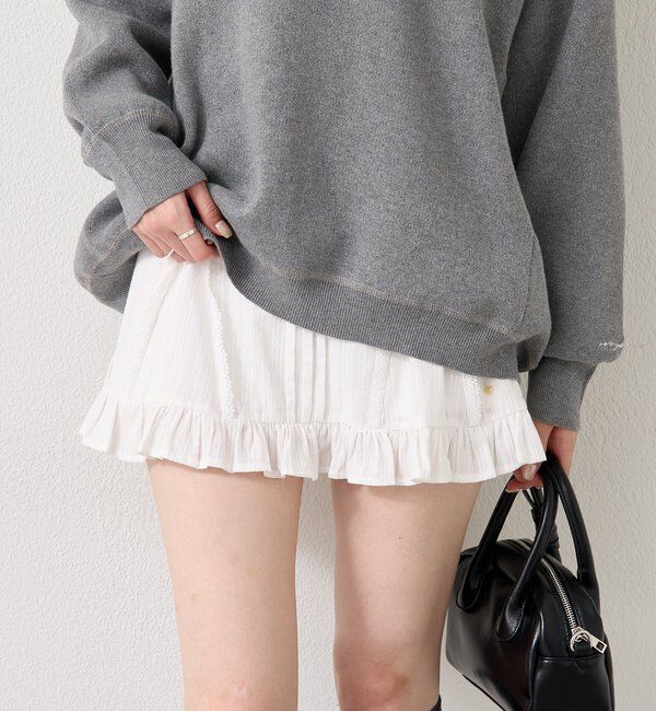  「コットンフリルミニスカート」|スカート|