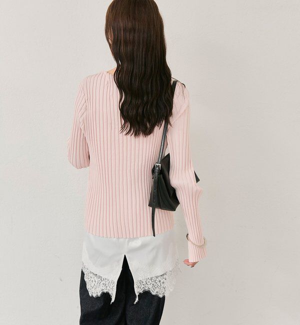  「ラウンドスリットリブカーディガン」|カーディガン|