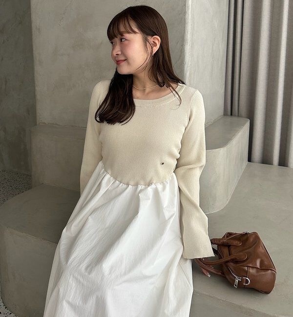  「【@__misa__03企画】プレート付きドッキングワンピース」|ワンピース|