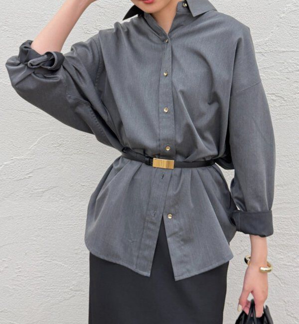  「サテンBIGシャツ」|シャツ・ブラウス|