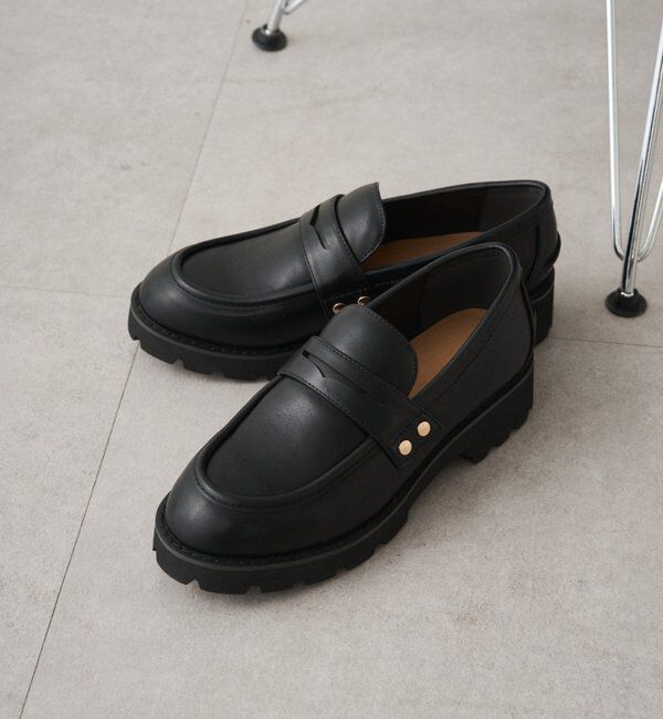  「【GALENA/ガレナ】ローファー」|その他|ブラック